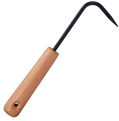 VOUNEDA Mango Weeder Herramienta desmalezadora jardín,Mango Madera Herramienta desmalezado Manual,Gancho deshierbe jardín Desmalezadora Manual Mango Madera Cultivador de excavación al Aire Libre