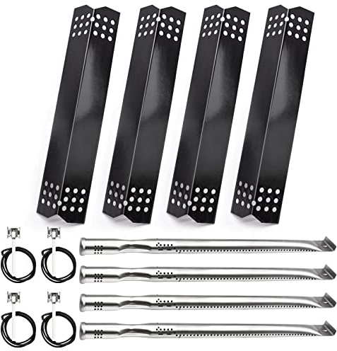 Adviace Reservdelar för Nexgrill 720-0925P 720-0925 720-0882A 720-0896 720-0896B 720-0896E, 4-pack brännarrör, tändare, flamtömare ersättning för Nexgrill 720-0925P 4 brännare gasgrill