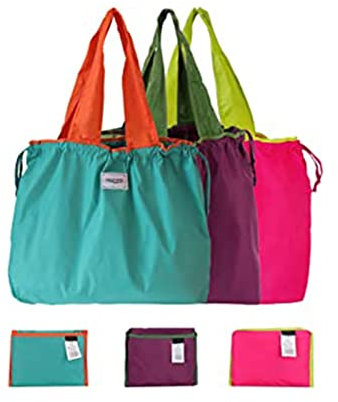 Cestini/Cestini di stoccaggio 3 sacchetti della spesa riutilizzabili, sacchetti della spesa colorati, lavabili in lavatrice, pieghevoli, durevoli, leggeri Carrello da negozio portatile