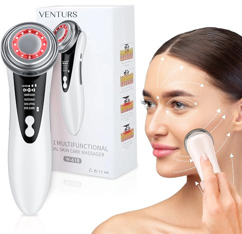 VENTURS Aparato Radiofrecuencia Facial 5 en 1 | Masajeador Facial | Masajeador Facial Antiarrugas | Masajeador Facial Electrico | Radiofrecuencia Facial y Corporal Profesional