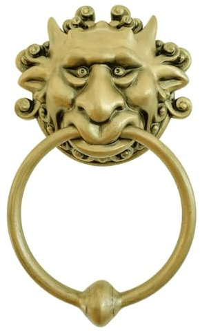 Rieort Türklopfer Türklopfer, Drachenkopf-Türklopfer, Wandbehang, Kunstharz, Gothic-Türgriff für Zuhause, Vordertür, Ringklopfer-Dekoration einzigartig