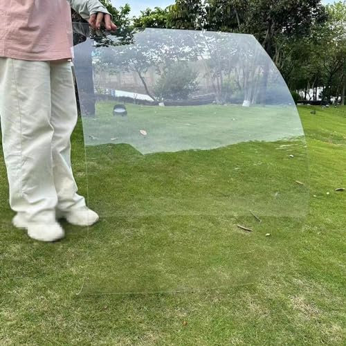 NIANXINN Plaque Polycarbonate pour Serre,Feuille de Toiture Transparente,Panneau Acryliques,Isolation/Poussière,1,2mm Épais,Couverture de Toit,Auvent,Couleur Personnalisé (122cm x 4,5m)