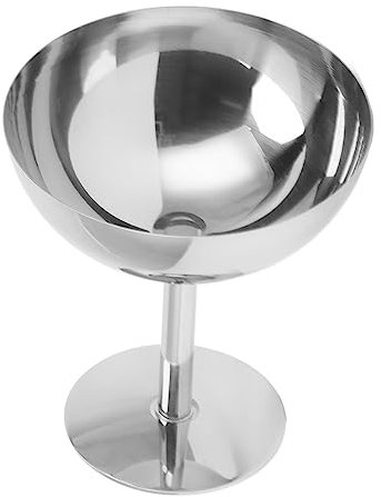 SUNGOOYUE Copa para Helado de Acero Inoxidable, Copa de Champán Estable para Fiesta, Familia, Bar, Cafetería