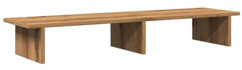 vidaXL Skärmställ ek 100x27x15 cm konstruerat trä, ställ för monitor, datorställ, monitorstativ, ställ för monitorer, monitorställ, skärmstativ