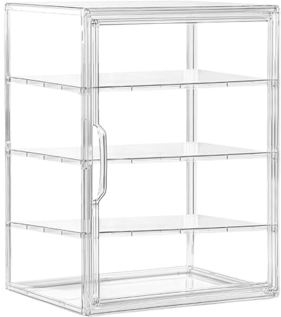 Vitrina Para Pasteles,Expositor Acrílico 4 Niveles Para Pan | Organizador De Alimentos Acrílico Hermético Para Mostrador De Cocina Sandwich Galleta Bagel Panadería