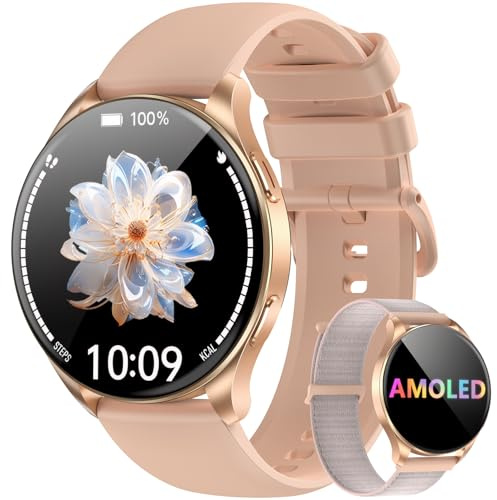 Blackview Montre Connectée Smartwatch Hommes Femmes - Écran AMOLED 1.43, Appels Téléphoniques Directs, Moniteur Fréquence Cardiaque 24/7 et Sommeil, Compatible Android iOS, Montre Sport Étanche IP68