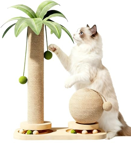 Albero Del Gatto - Gratta Giocattolo per Gioco Verticale | Centro Attività Al Coperto per Gatti, Gioco per Amici Di Famiglia | Giocattolo per Animali Domestici, Compleanno,