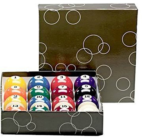 Manuel Gil - Juego de Bolas Billar Americano | Tamaño Estándar 57.3mm + Bola Blanca 60.3mm | Incluye Cajas de Almacenamiento | Color Verde