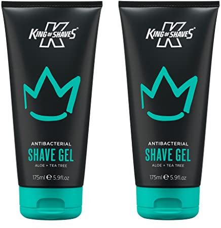King of Shaves gel da barba antibatterico, da uomo, 150 ml (Twin Pack)