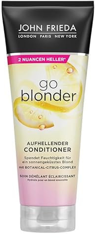 John Frieda Sheer Blonde Go Blonder Spülung/Conditioner - 1er Pack (1 x 250 ml) - aufhellend - mit Citrus und Kamille - versorgt das Haar mit Feuchtigkeit