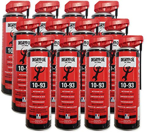 Carton DE 12 AEROSOLS, NETTOYANT Freins, Embrayage - DEGRYP Oil
