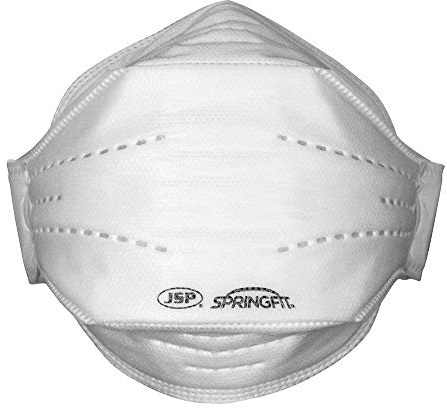 JSP Mascarilla desechable de pliego horizontal SpringFit FFP3 431 (Caja de 10) - BGA132-206-000
