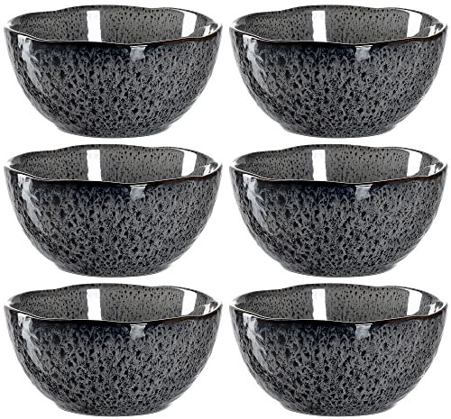 LEONARDO HOME 018579 MATERA Keramikschale 12 cm anthrazit 6er Set, Keramik