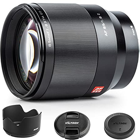 VILTROX 85mm F1.8 Z Autofocus Objetivo de Gran Apertura de Marco Completo con Soporte de Motor STM Objetivo de Retrato Eye-AF Compatible para Cámara sin Espejo Nikon Z Mount Z5 Z6 Z7 Z50 Z6Ⅱ Z7Ⅱ