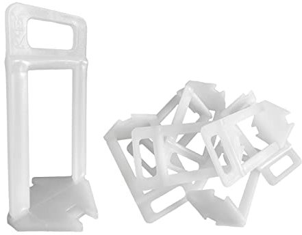 100 EXTRA HOHE Zuglaschen für Fliesenstärken von 25mm bis 35mm - KACHEL GOTT®- Fugenbreite 3mm – Zuglaschen – Keile – Zange induviduell zusammenstellen (100 EXTRA HOHE Zuglaschen 3mm)