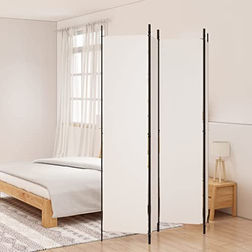 WIFESE Paravento bianco 200 x 220 cm - Divisorio in tessuto moderno per camera da letto, soggiorno