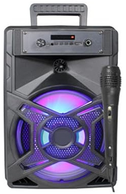 10 W trådlös Bluetooth-högtalare, inbyggd karaoke, perfekt för fester och hemunderhållning.