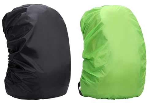 2 Pièces Housse de Pluie pour Sac à Dos, Housse de Sac à Dos Réfléchissante, Housse de Imperméable pour Protection Sac à Dos Pluie, Housse de Sac à Dos Anti Pluie, Pour Camping Trekking Cyclisme