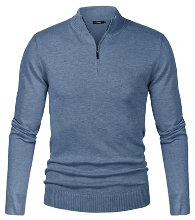 iClosam Pull Homme Zippé Hiver Chaud Col Roulé Manches Longues en Coton | Pull tricoté pour homme, Fermeture zippée, Col roulé pour homme, Coton pour homme, Manches longues, Hiver, Chaud, Classique