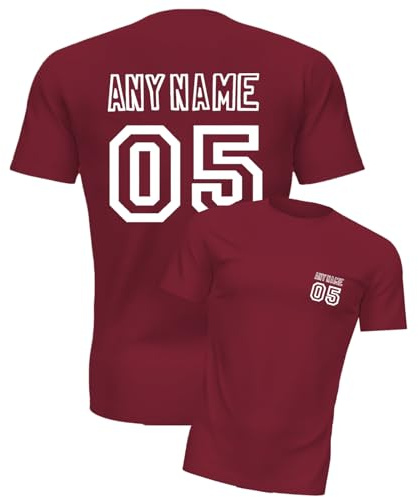Maillot Personnalisé pour Adulte et Enfant, Homme et Femme Ballon Football Americain Oversize Sport Tee Rugby Shirt 2025 Personnalisable avec Nom Numéro L'équipe De Sport Cadeau T-Shirt