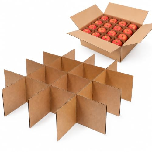 MUCKLILY Séparateur En Carton 33.50 X 8.00 X 1.00 cm Marron | Empêche Les Dommages Lors De La Livraison, Adapté Au Transport De Vaisselle