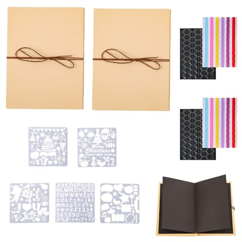 Foonary 2 mini album fotografici da 17,5 x 11,5 cm, con 5 fogli da colorare, pieghevoli a 8 volte, 18 pagine, adatti come regalo di laurea, compleanno, anniversario di matrimonio