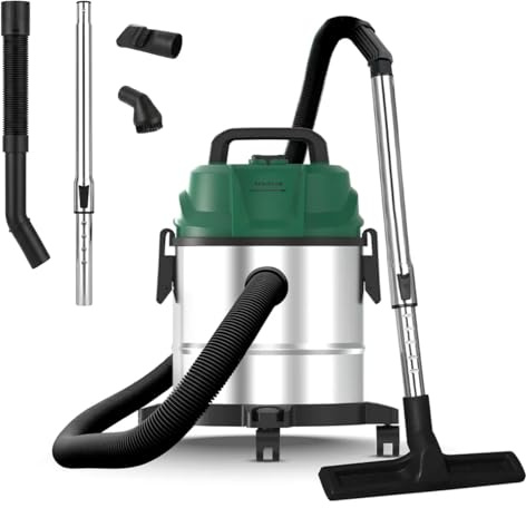 Taurus – Aspirador 1200 | para Sólidos y Líquidos | 1200W | 15L | Función Soplador | Radio acción 7m | Cable 4,3m | Ideal Hogar, Garaje, Taller y Exterior | Accesorios Incluidos