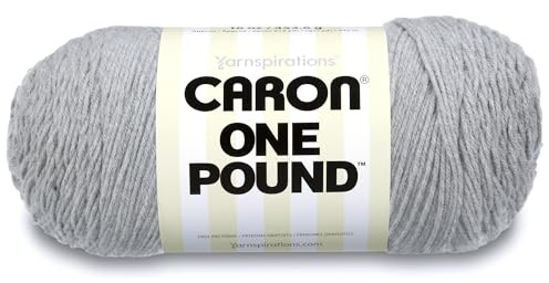 Spinrite Acrylic One Pound Yarn-Soft Grey Mix