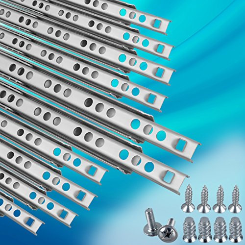 Stahlia Schubladenauszüge (10 Stück) Teilauszug H: 17 / L: 278mm Stahl Schubladenschienen Schrankauszug Schubladenführung Scharniere Auszugsschienen