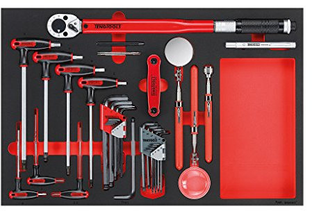 Tengtools TTEX17-Set de 17 pièces avec douilles hexagonales et inspection et clé dynamométrique