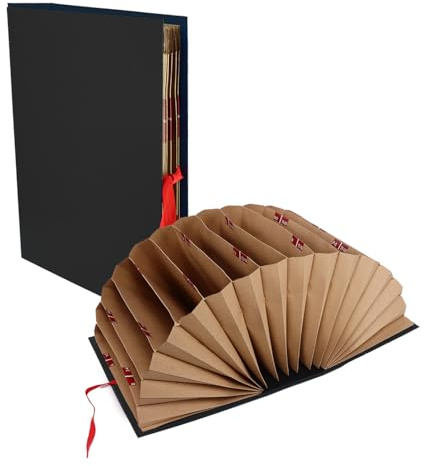 Grafoplas - Archivador Acordeón para Documentos A4, Negro, Tamaño Folio, 15 Bolsillos, Indicador Alfanumérico, Cubierta Rígida, 36 x 26 cm, Lomo 13,2cm, Tamaño Folio, 1 Unidad, Serie Pokf