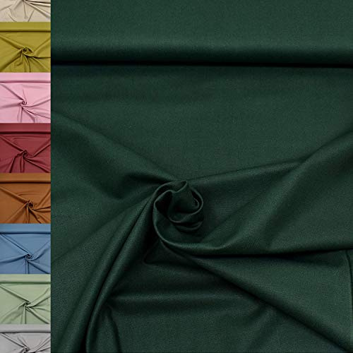 MAGAM-Stoffe Dylan weicher Canvas Baumwollstoff Kleidung Polsterstoff Meterware 50cm (08. Dunkelgrün)
