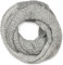 styleBREAKER Damen Strick Loop Schal 2-Farbig mit Ombre Farbverlauf, Reiskorn Strickmuster, warmer Winter Strickschal 01018165, Farbe:Hellgrau-Grau