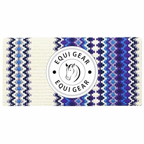 EQUIGEAR Horse Western Ranch Sottosella/Coperta da sella Western in lana neozelandese con imbottitura in lana con sensore Flex (personalizzazione disponibile) AD56 (36 x 40)