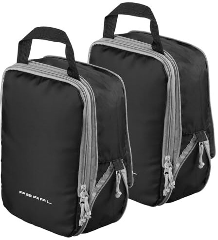 PEARL Kompressionspackwürfel: 2er-Set Kompressions-Packtaschen für Handgepäck, Größe M, 30x20x11 cm (Packtasche für Handgepäck-Koffer, Reisegepäck, Umhängetasche)