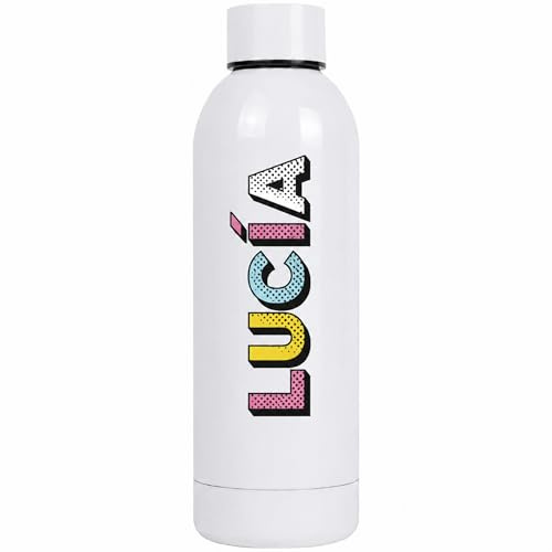 Fresh-Ko | Botella Térmica Personalizada 500 ml con Nombre, Foto o Logo | Acero Inoxidable de Doble Pared | Mantiene Frío y Calor Hasta 12h | Regalo Personalizado para Niños y Adultos | Libre de BPA