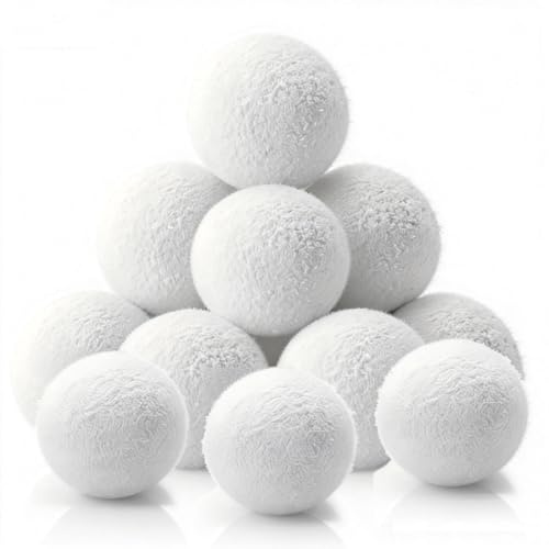 AIEDECOPT Bolas de Escoria para Spas, 7.5 cm Absorbente de Grasa Piscina, Esponja Absorbente de Aceite Reutilizables, Bolas Eliminadoras de Escoria para Piscinas, Spas, Bañera de Hidromasaje (12PCS)