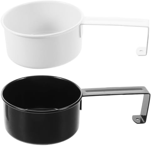 ibasenice Lot de 2 cuillères doseuses en métal pour le linge : doseuse à lessive - petite louche pour détergent liquide et poudre, distributeur de savon et bac de rangement (noir, blanc)
