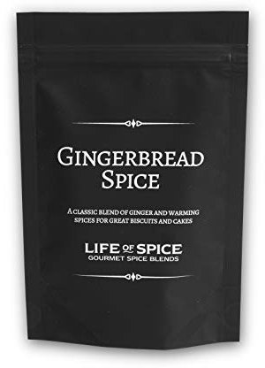 Life of Spice Gingerbread Spice | 30g Pack with Recipe Card | Great Baking Spice for Christmas | Ginger, Cinnamon, Cardamom and Black Pepper | Gingerbread, Cakes and Biscuits | All Natural/Gluten Free