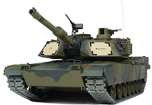 Heng Long Modified Edition 1/16 2.4ghz Remote Control US M1A2 Abrams Tank Camouflage Color(360-Degree Rotating Turret)(Steel Gear Gearbox)(3800mah Battery)(Metal Tracks &Sprocket Wheel & Idle Wheel)