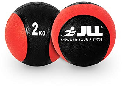JLL Medicine Balls 1-10kg, Heavy Duty Rubber, Colour Coded Weights - For Weight Training, Exercise, Fitness, MMA, Boxing (2)