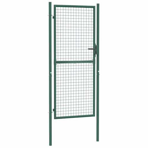 vidaXL Puerta de Valla de Acero 100 x 200 cm Verde