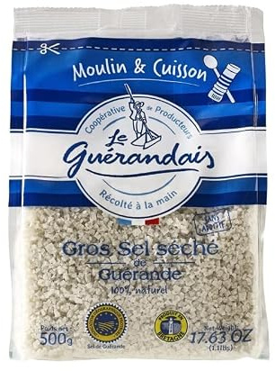 LE GUERANDAIS - Gros Sel Séché Spécial Moulin Sachet 500G - Lot De 4 - Vendu Par Lot