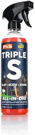 P & S PROFESSIONAL DETAIL PRODUCTS - Triple S - Wrap & PPF Installation Solution - Easily Prepare Vehicle Surfaces; Helps Films Slide Easily Across The Surface; Enhances The Finished Look (1 Pint)