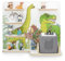 stadtecken Holzregal für Musikbox I Passend für die Toniebox und ca. 35 Tonies I Perfekte Aufbewahrung im Kinderzimmer I zum Aufstellen oder Aufhängen (Dinosaurier)
