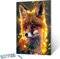 Fuchs-Malen nach Zahlen für Erwachsene, DIY digitales Ölgemälde-Set auf Leinwand mit Pinseln und Acrylpigment, Lampe Street Artwork für Heimdekoration 40x50cm (Ohne Rahmen)