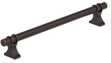 Amerock Davenport 7-9/16 inch (192mm) Center-to-Center Oil-Rubbed Bronze Cabinet Pull, BP36618ORB