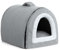 Hollypet Katzenbett Kleines Hundebett, 2-in-1 Faltbare Plüsch Haustierbett für Katzen & Kleine Hunde, Gemütliches und Weiches Haustierhöhlenbett für Indoor Outdoor, Grau-Silber