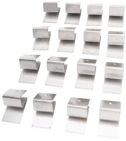 Clips para Ventanas de Huracanes, 16 Clips para Ventanas de Huracanes que Se Ajustan a Madera Contrachapada de 1/2 Pulgada de Espesor, Herrajes para Contraventanas con Clip