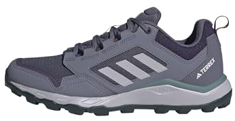 adidas Mujer Tracerocker 2.0 Trail Running Shoes, Aurora Plum/Glory Grey/Semi Impact Orange, 38 EU